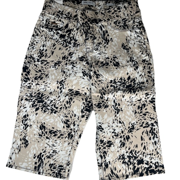 Nine West Heidi Pull-on Skimmer shorts Yoga‎ Stretch Skinny fit mid rise leopard - Picture 3 of 6
